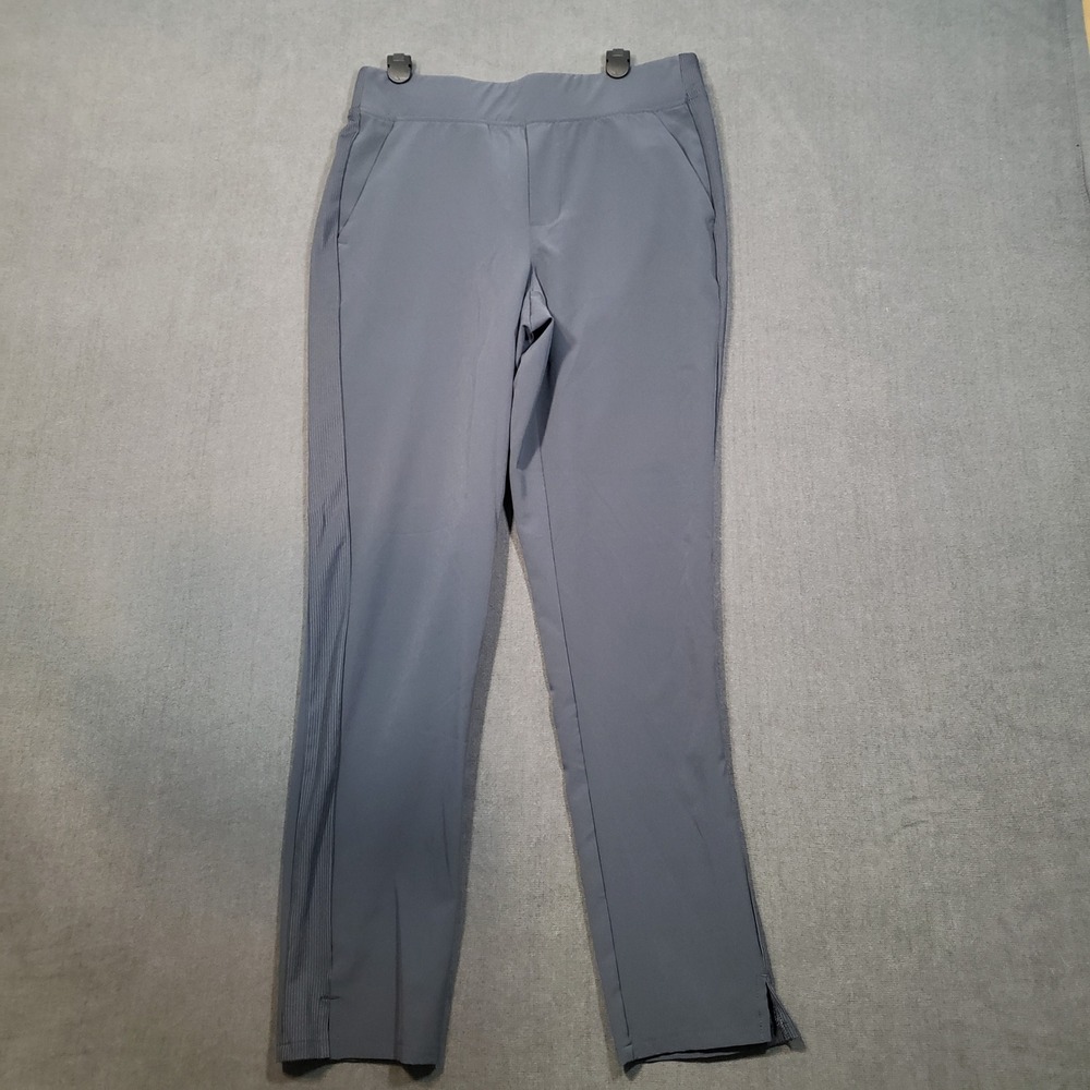 RBX Activewear Pants Womens Small Gray Ribbed Side Panel‎ Tapered Joggers